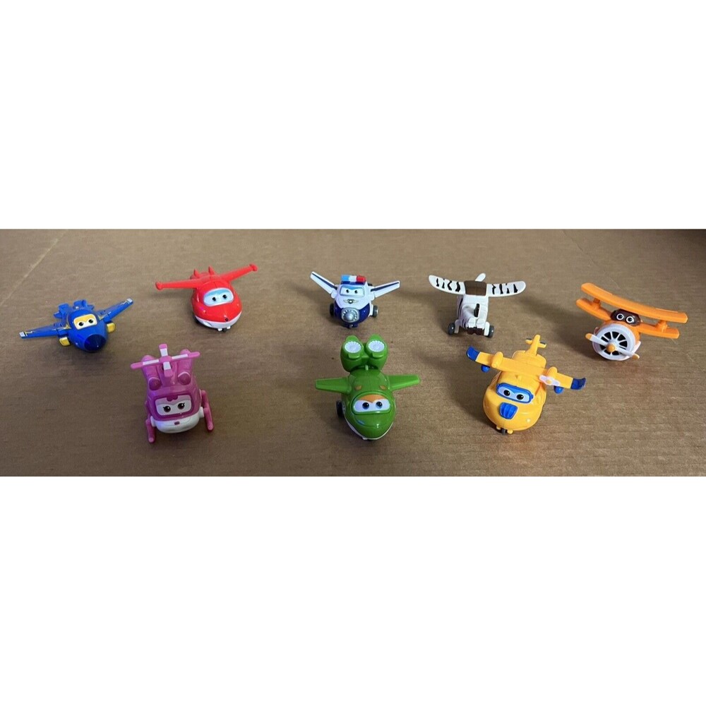 Super Wings 2” Transforming Airplane Action Figures Lot of 8 Toys Bundle